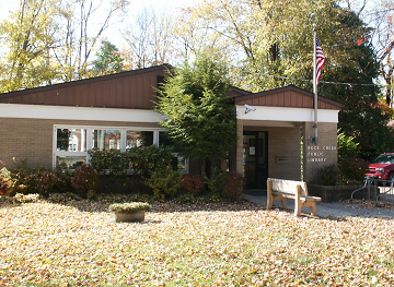 Rock Creek Library exterior in early autumn